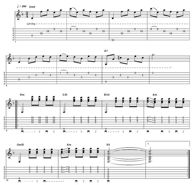 Tab: Play acoustic like Jeff Buckley p1